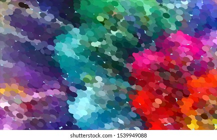 Geometric design halftone with a set of colorful abstract circles. Multicolor, rainbow vector layout with lines, rectangles. Decorative design in an abstract style with rectangles. EPS 10 Vector