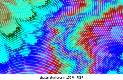 Geometric design halftone with a set of colorful abstract circles. Multicolor, rainbow vector layout with lines, rectangles. Decorative design in an abstract style with rectangles. EPS 10 Vector