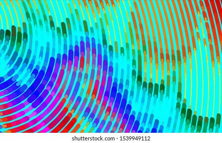 Geometric design halftone with a set of colorful abstract circles. Multicolor, rainbow vector layout with lines, rectangles. Decorative design in an abstract style with rectangles. EPS 10 Vector