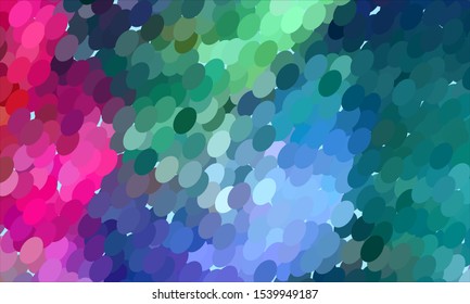 Geometric design halftone with a set of colorful abstract circles. Multicolor, rainbow vector layout with lines, rectangles. Decorative design in an abstract style with rectangles. EPS 10 Vector
