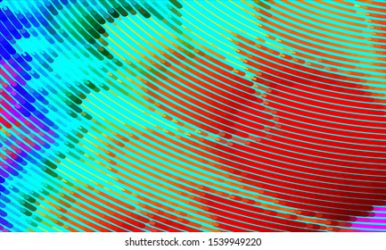 Geometric design halftone with a set of colorful abstract circles. Multicolor, rainbow vector layout with lines, rectangles. Decorative design in an abstract style with rectangles. EPS 10 Vector