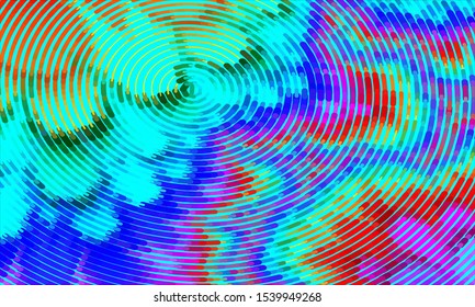 Geometric design halftone with a set of colorful abstract circles. Multicolor, rainbow vector layout with lines, rectangles. Decorative design in an abstract style with rectangles. EPS 10 Vector