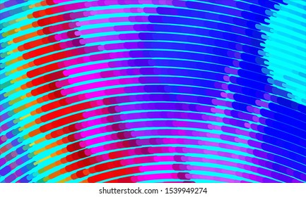 Geometric design halftone with a set of colorful abstract circles. Multicolor, rainbow vector layout with lines, rectangles. Decorative design in an abstract style with rectangles. EPS 10 Vector