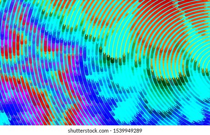 Geometric design halftone with a set of colorful abstract circles. Multicolor, rainbow vector layout with lines, rectangles. Decorative design in an abstract style with rectangles. EPS 10 Vector
