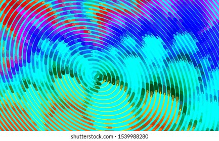 Geometric design halftone with a set of colorful abstract circles. Multicolor, rainbow vector layout with lines, rectangles. Decorative design in an abstract style with rectangles. EPS 10 Vector