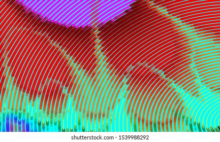 Geometric design halftone with a set of colorful abstract circles. Multicolor, rainbow vector layout with lines, rectangles. Decorative design in an abstract style with rectangles. EPS 10 Vector