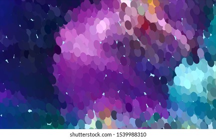 Geometric design halftone with a set of colorful abstract circles. Multicolor, rainbow vector layout with lines, rectangles. Decorative design in an abstract style with rectangles. EPS 10 Vector
