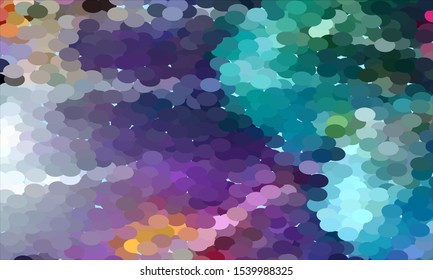 Geometric design halftone with a set of colorful abstract circles. Multicolor, rainbow vector layout with lines, rectangles. Decorative design in an abstract style with rectangles. EPS 10 Vector