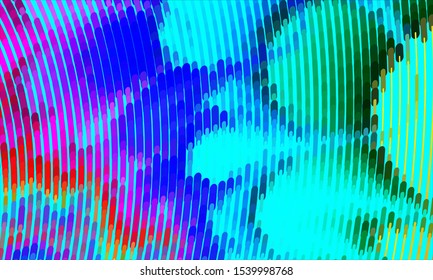 Geometric design halftone with a set of colorful abstract circles. Multicolor, rainbow vector layout with lines, rectangles. Decorative design in an abstract style with rectangles. EPS 10 Vector