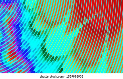 Geometric design halftone with a set of colorful abstract circles. Multicolor, rainbow vector layout with lines, rectangles. Decorative design in an abstract style with rectangles. EPS 10 Vector