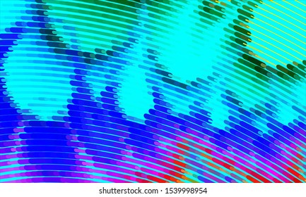Geometric design halftone with a set of colorful abstract circles. Multicolor, rainbow vector layout with lines, rectangles. Decorative design in an abstract style with rectangles. EPS 10 Vector