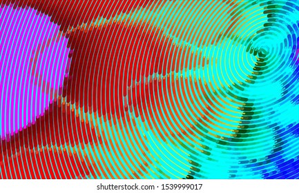 Geometric design halftone with a set of colorful abstract circles. Multicolor, rainbow vector layout with lines, rectangles. Decorative design in an abstract style with rectangles. EPS 10 Vector
