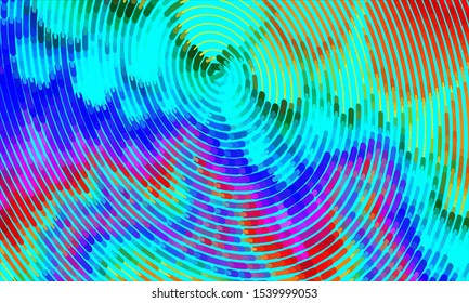 Geometric design halftone with a set of colorful abstract circles. Multicolor, rainbow vector layout with lines, rectangles. Decorative design in an abstract style with rectangles. EPS 10 Vector