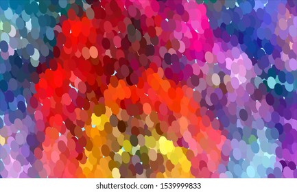 Geometric design halftone with a set of colorful abstract circles. Multicolor, rainbow vector layout with lines, rectangles. Decorative design in an abstract style with rectangles. EPS 10 Vector