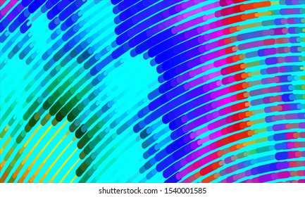Geometric design halftone with a set of colorful abstract circles. Multicolor, rainbow vector layout with lines, rectangles. Decorative design in an abstract style with rectangles. EPS 10 Vector