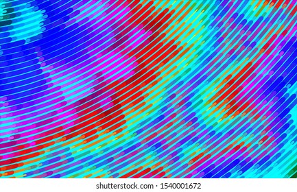 Geometric design halftone with a set of colorful abstract circles. Multicolor, rainbow vector layout with lines, rectangles. Decorative design in an abstract style with rectangles. EPS 10 Vector