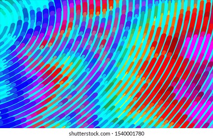 Geometric design halftone with a set of colorful abstract circles. Multicolor, rainbow vector layout with lines, rectangles. Decorative design in an abstract style with rectangles. EPS 10 Vector