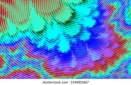 Geometric design halftone with a set of colorful abstract circles. Multicolor, rainbow vector layout with lines, rectangles. Decorative design in an abstract style with rectangles. EPS 10 Vector