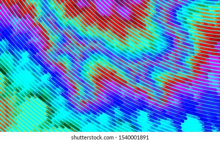 Geometric design halftone with a set of colorful abstract circles. Multicolor, rainbow vector layout with lines, rectangles. Decorative design in an abstract style with rectangles. EPS 10 Vector