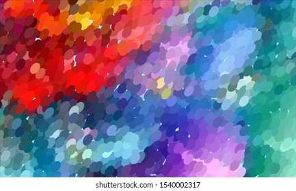 Geometric design halftone with a set of colorful abstract circles. Multicolor, rainbow vector layout with lines, rectangles. Decorative design in an abstract style with rectangles. EPS 10 Vector