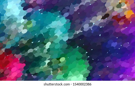 Geometric design halftone with a set of colorful abstract circles. Multicolor, rainbow vector layout with lines, rectangles. Decorative design in an abstract style with rectangles. EPS 10 Vector