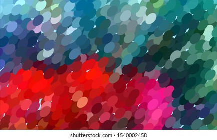 Geometric design halftone with a set of colorful abstract circles. Multicolor, rainbow vector layout with lines, rectangles. Decorative design in an abstract style with rectangles. EPS 10 Vector