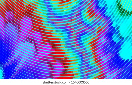 Geometric design halftone with a set of colorful abstract circles. Multicolor, rainbow vector layout with lines, rectangles. Decorative design in an abstract style with rectangles. EPS 10 Vector