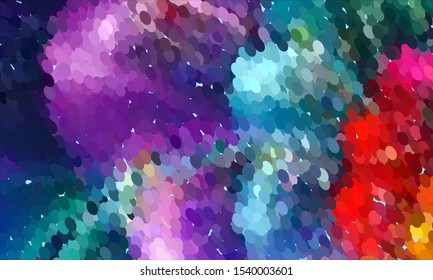 Geometric design halftone with a set of colorful abstract circles. Multicolor, rainbow vector layout with lines, rectangles. Decorative design in an abstract style with rectangles. EPS 10 Vector