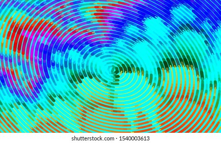 Geometric design halftone with a set of colorful abstract circles. Multicolor, rainbow vector layout with lines, rectangles. Decorative design in an abstract style with rectangles. EPS 10 Vector