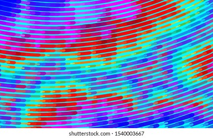 Geometric design halftone with a set of colorful abstract circles. Multicolor, rainbow vector layout with lines, rectangles. Decorative design in an abstract style with rectangles. EPS 10 Vector