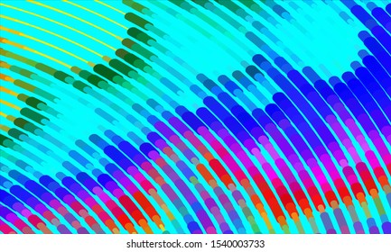 Geometric design halftone with a set of colorful abstract circles. Multicolor, rainbow vector layout with lines, rectangles. Decorative design in an abstract style with rectangles. EPS 10 Vector