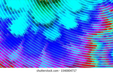 Geometric design halftone with a set of colorful abstract circles. Multicolor, rainbow vector layout with lines, rectangles. Decorative design in an abstract style with rectangles. EPS 10 Vector