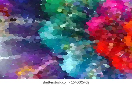 Geometric design halftone with a set of colorful abstract circles. Multicolor, rainbow vector layout with lines, rectangles. Decorative design in an abstract style with rectangles. EPS 10 Vector