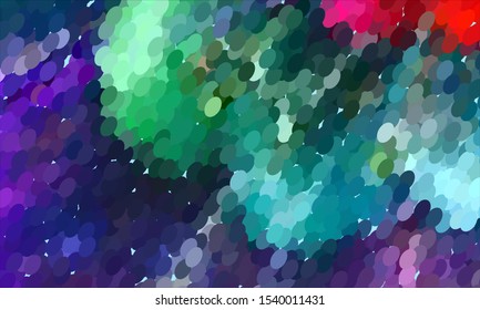 Geometric design halftone with a set of colorful abstract circles. Multicolor, rainbow vector layout with lines, rectangles. Decorative design in an abstract style with rectangles. EPS 10 Vector