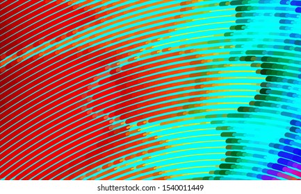 Geometric design halftone with a set of colorful abstract circles. Multicolor, rainbow vector layout with lines, rectangles. Decorative design in an abstract style with rectangles. EPS 10 Vector