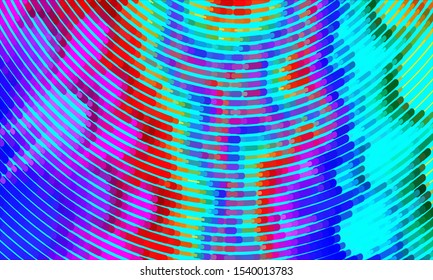 Geometric design halftone with a set of colorful abstract circles. Multicolor, rainbow vector layout with lines, rectangles. Decorative design in an abstract style with rectangles. EPS 10 Vector