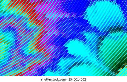 Geometric design halftone with a set of colorful abstract circles. Multicolor, rainbow vector layout with lines, rectangles. Decorative design in an abstract style with rectangles. EPS 10 Vector
