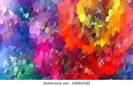 Geometric design halftone with a set of colorful abstract circles. Multicolor, rainbow vector layout with lines, rectangles. Decorative design in an abstract style with rectangles. EPS 10 Vector