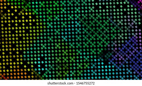 Geometric design halftone with a set of colorful abstract circles. Multicolor, rainbow vector layout with lines, rectangles. Decorative design in an abstract style with rectangles. EPS 10 Vector