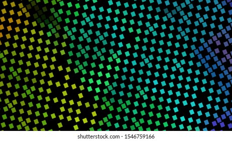 Geometric design halftone with a set of colorful abstract circles. Multicolor, rainbow vector layout with lines, rectangles. Decorative design in an abstract style with rectangles. EPS 10 Vector