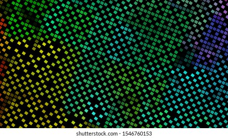 Geometric design halftone with a set of colorful abstract circles. Multicolor, rainbow vector layout with lines, rectangles. Decorative design in an abstract style with rectangles. EPS 10 Vector
