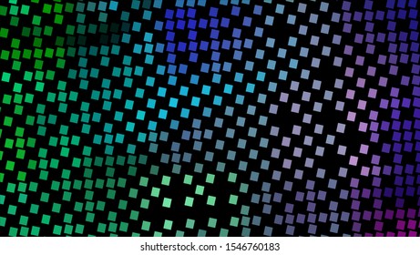 Geometric design halftone with a set of colorful abstract circles. Multicolor, rainbow vector layout with lines, rectangles. Decorative design in an abstract style with rectangles. EPS 10 Vector