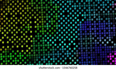 Geometric design halftone with a set of colorful abstract circles. Multicolor, rainbow vector layout with lines, rectangles. Decorative design in an abstract style with rectangles. EPS 10 Vector