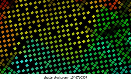 Geometric design halftone with a set of colorful abstract circles. Multicolor, rainbow vector layout with lines, rectangles. Decorative design in an abstract style with rectangles. EPS 10 Vector