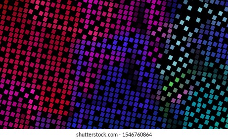 Geometric design halftone with a set of colorful abstract circles. Multicolor, rainbow vector layout with lines, rectangles. Decorative design in an abstract style with rectangles. EPS 10 Vector