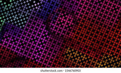 Geometric design halftone with a set of colorful abstract circles. Multicolor, rainbow vector layout with lines, rectangles. Decorative design in an abstract style with rectangles. EPS 10 Vector