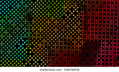 Geometric design halftone with a set of colorful abstract circles. Multicolor, rainbow vector layout with lines, rectangles. Decorative design in an abstract style with rectangles. EPS 10 Vector