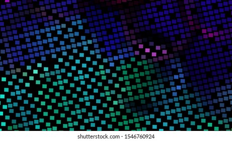 Geometric design halftone with a set of colorful abstract circles. Multicolor, rainbow vector layout with lines, rectangles. Decorative design in an abstract style with rectangles. EPS 10 Vector