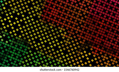 Geometric design halftone with a set of colorful abstract circles. Multicolor, rainbow vector layout with lines, rectangles. Decorative design in an abstract style with rectangles. EPS 10 Vector