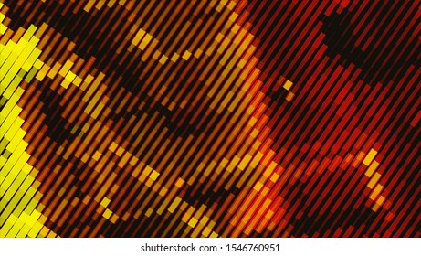 Geometric design halftone with a set of colorful abstract circles. Multicolor, rainbow vector layout with lines, rectangles. Decorative design in an abstract style with rectangles. EPS 10 Vector